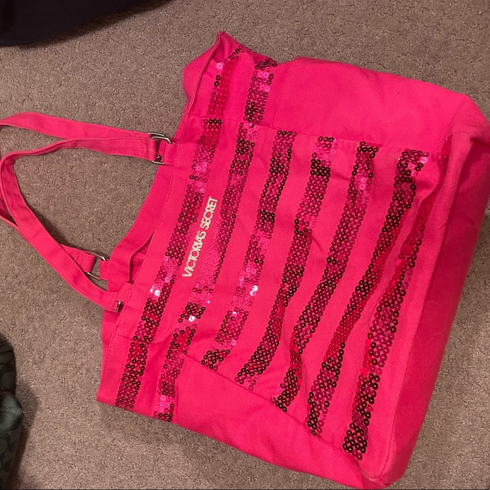 Pink sparkly bag